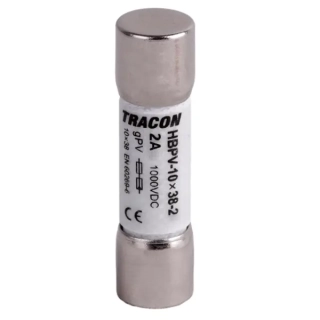 Válcová pojistka Tracon HBPV-10X38-20, gPV, 20A, 1000VDC, 10kA, 10x38
